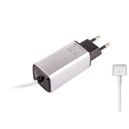 -Color, Apple MacBook 45W-60W MagSafe 2 Mini Adaptör - Silver