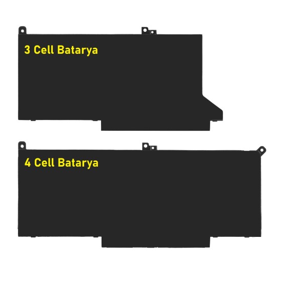  Dell Latitude 7280, 7290, 7380, 7390, F3YGT Notebook Bataryası - Ver.2 - 4 Cell